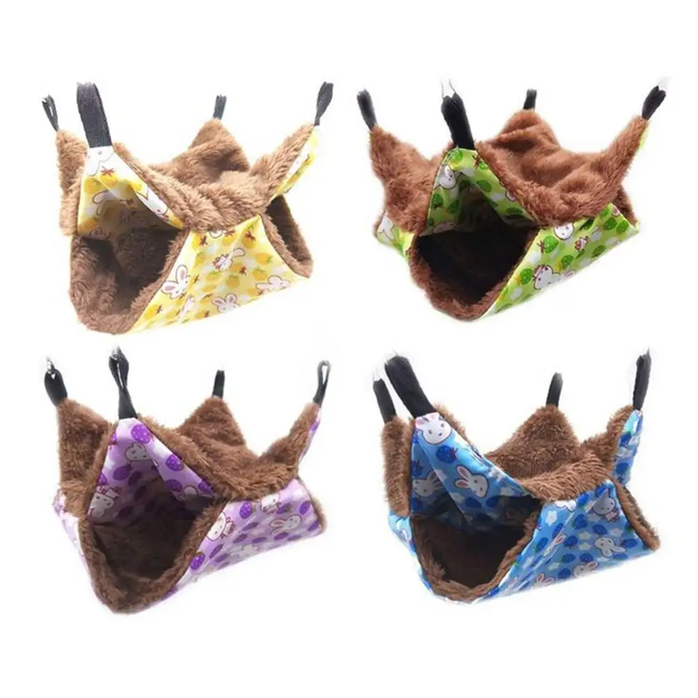 

[ READY STOCK ] Warm Double Layer Hamster Hanging House Cage Soft Hammock Pet Squirrel Sleeping Bag