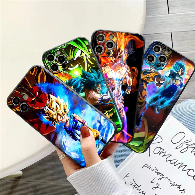 

Dragon Ball Anime Phone Case For Funda iPhone 11 12 13 Pro Max Mini X XR XS SE 2020 5 6 7 8 Plus Soft Liquid Silicon Back Etui