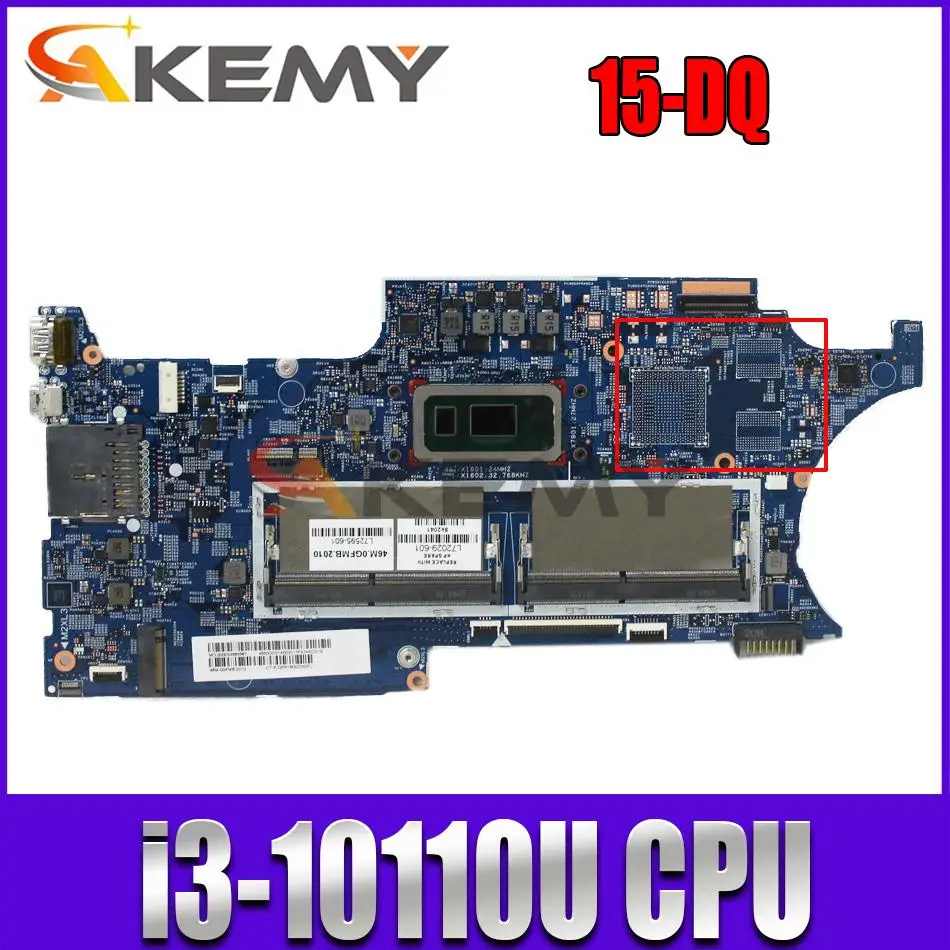 

L72594-601 L72594-001 For HP 15-DQ motherboard mainboard i3-10110U CPU GM UMA