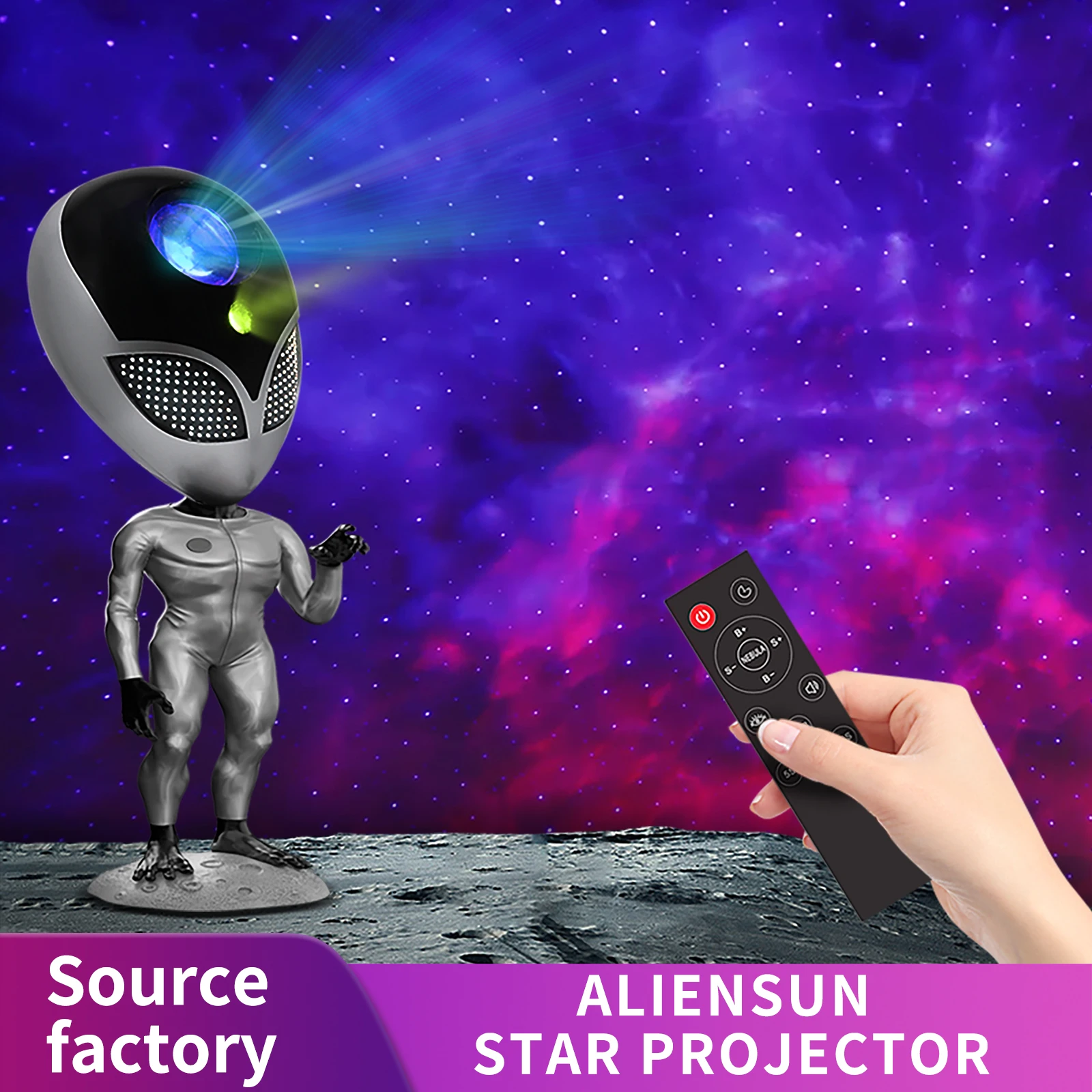 

Проектор Alien Galaxy, Звездный проектор, звездное небо, Ночной светильник, декор для домашней комнаты, декоративные светильники для спальни, луч...