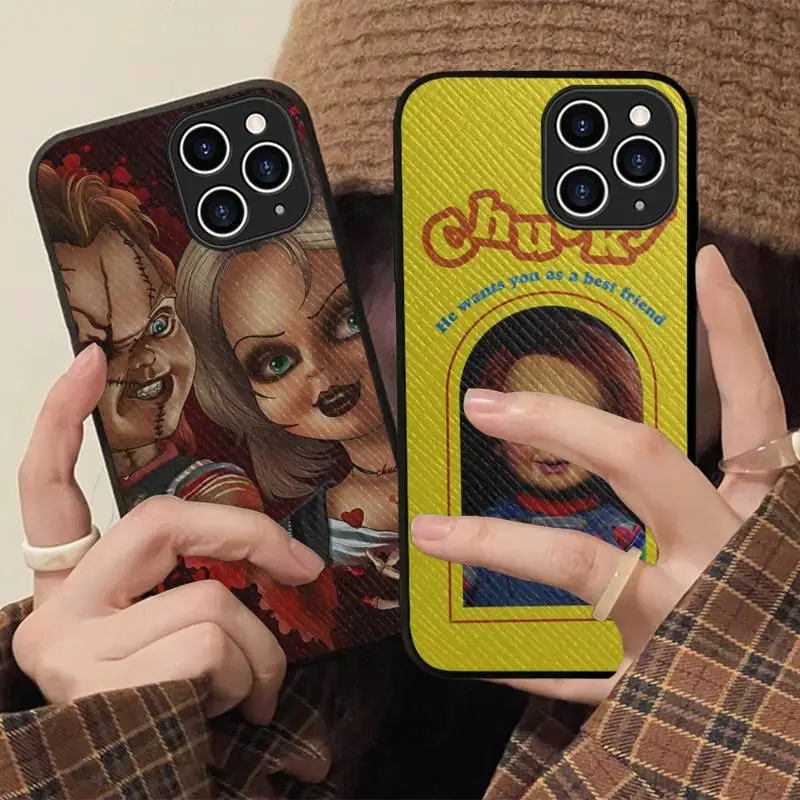 

Horro Movie Chucky Phone Case Hard Leather Case for iPhone 11 12 13 Mini Pro Max 8 7 Plus SE 2020 X XR XS Coque