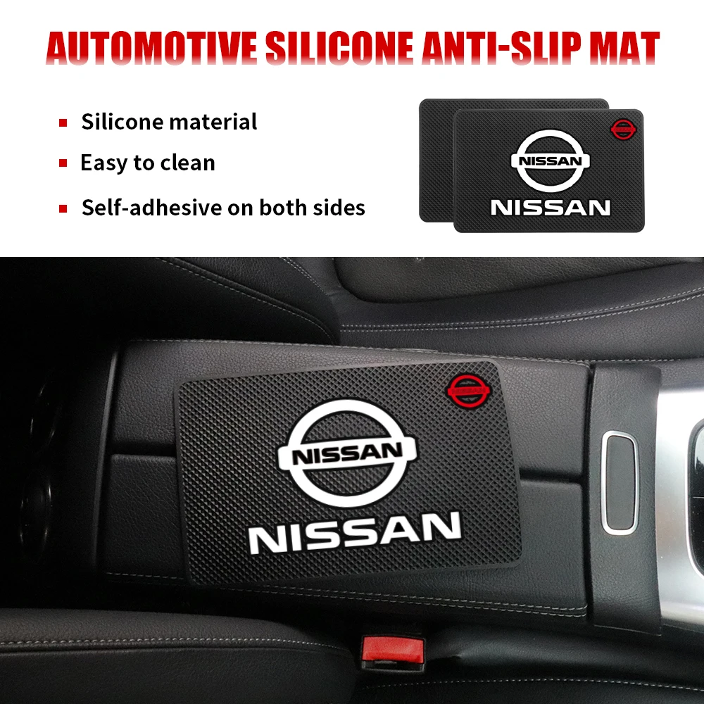 

Car Styling Dashboard Non Slip Phone Mats Anti-slip Silicone Pads Auto Accessories For Nissan Qashqai Nismo Tiida Teana Skyline