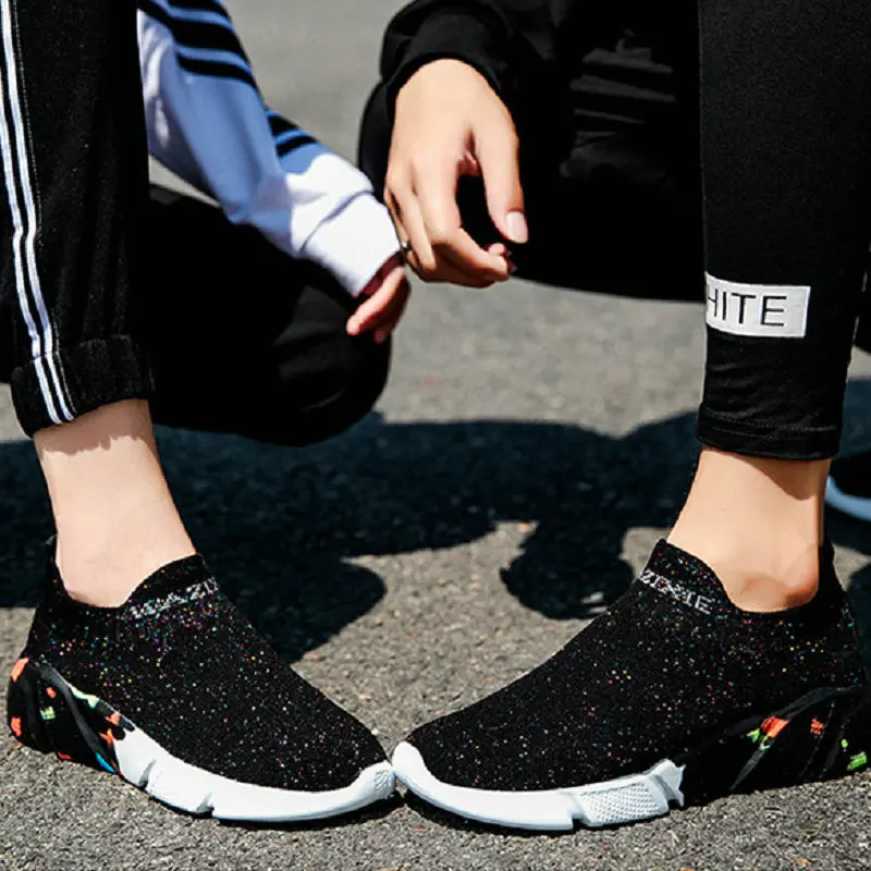 Heidsy Ultralight Comfortable Couple Casual Shoe Women's Walking Sock Sneakers Soft Summer Big Size 35-45 Light Unisex Footwear