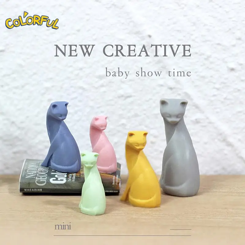 

3Pcs Plastic Cat Dollhouse Ornaments Doll House Furniture Home Decoration Dollhouse Accessories