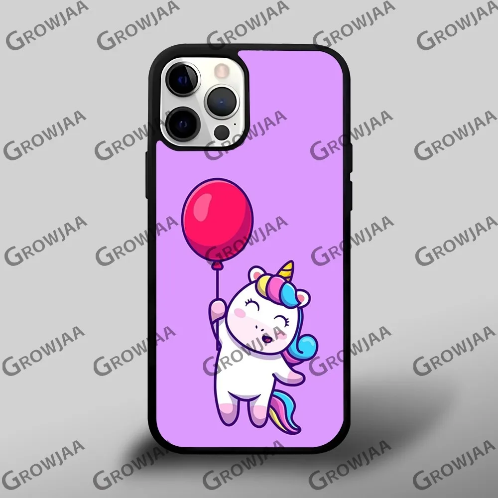 Милый чехол для телефона с забавным рисунком U-единорога iPhone 15 14 13 12 11 Pro Xs Max Mini XR X 7