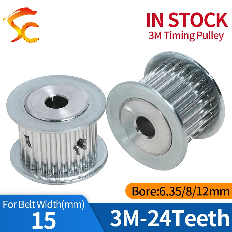 Шкив ГРМ ONEFIRE Arc HTD 3 м 24 зубца отверстие 6 35/8/12 мм для ширины 15 алюминиевые