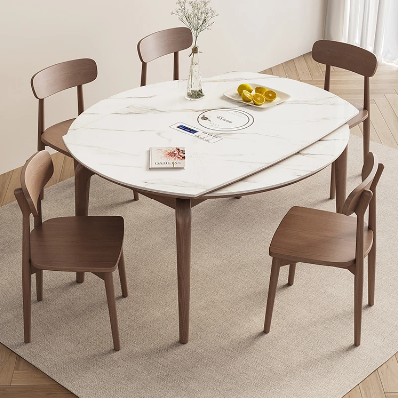 

Nordic Modern Dining Tables Extendable Luxury Design Living Room Dining Tables Kitchen Balcony Mesa Jantar Home Furniture SR50DT