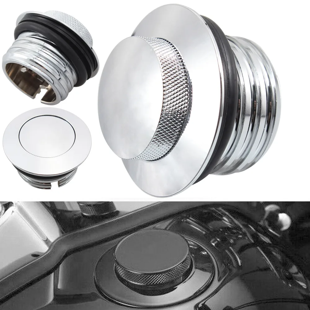 1PCS Motorcycle Gas Tank Cap And Rubber O-Ring Pop Up Fuel Accessories For Harley CVO Dyna Softail Fat Bob FXFBS FLSTF