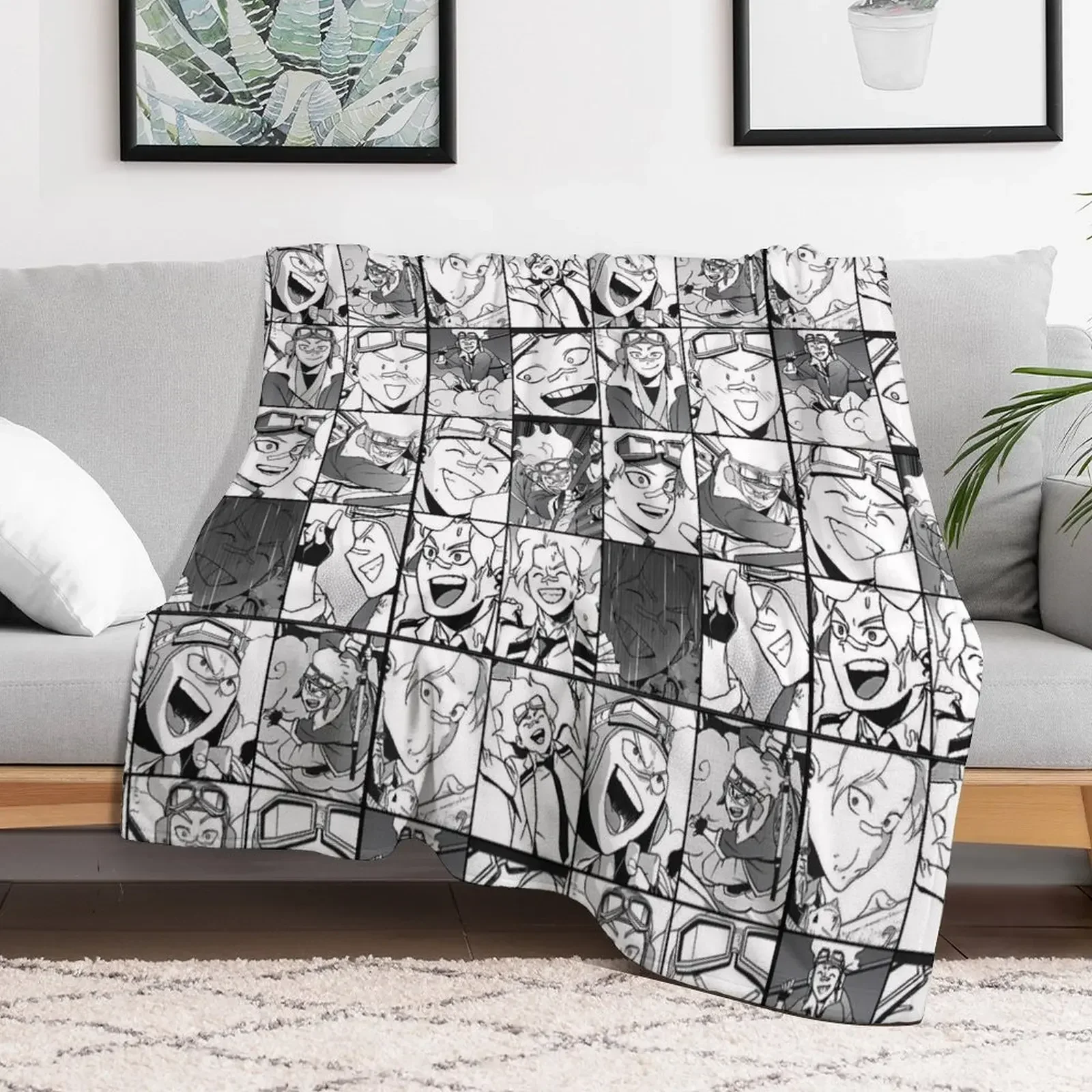 Oboro Shirakumo-коллаж черно-белая версия пледы мягкие большие одеяла для кровати диван