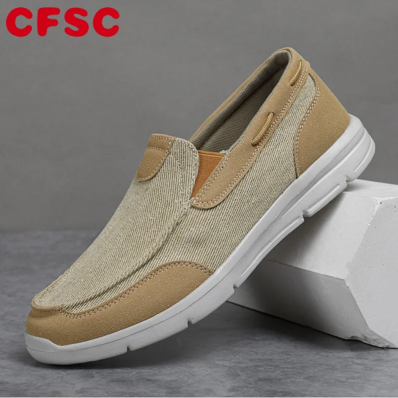 

Men Canvas Casual Shoes Breathable Loafers Boat Shoe Men 2023 Male Comfortable Outdoor Walking Classic Loafers Men Sneakers