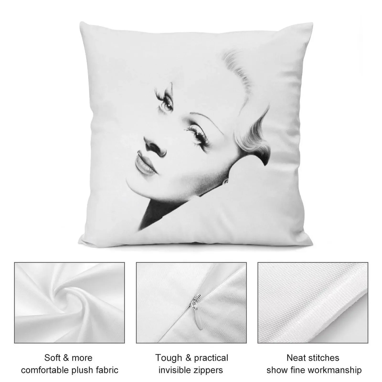Marlene Dietrich Минимальный портретная декоративная подушка наволочка рождественские