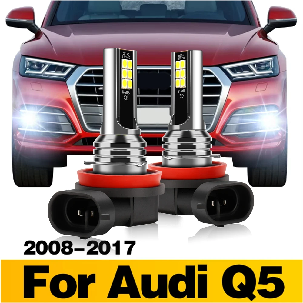 Фото 2 шт. светодиодные лампы для Audi Q5 2008 2009 2010 2011 2012 2013 2014 2015 2016 2017 автомобильные передние противотуманные фары H8 H11 H16JP аксессуары №1