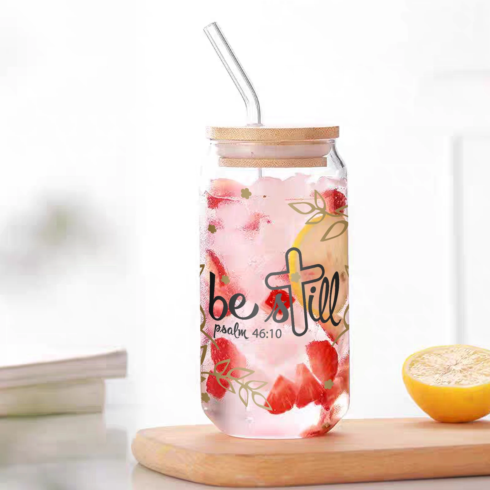 16 унций художественная буква полый лист узор 3D печать Сублимационное стекло