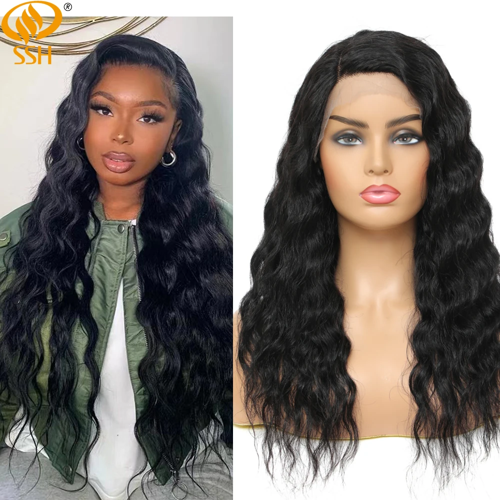 Loose Wave Lace Front Wigs Human Hair Curly Wigs for Black Women T part with Natural Baby Hair 150% Density Natural Hairlin