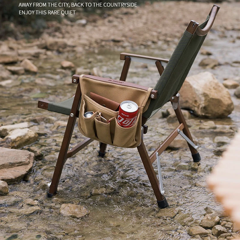 Outdoor Camping Side Pockets Kermit Chair Armrest Hanging Bag Side Multifunctional Storage Bag Camping Equipment Mochila