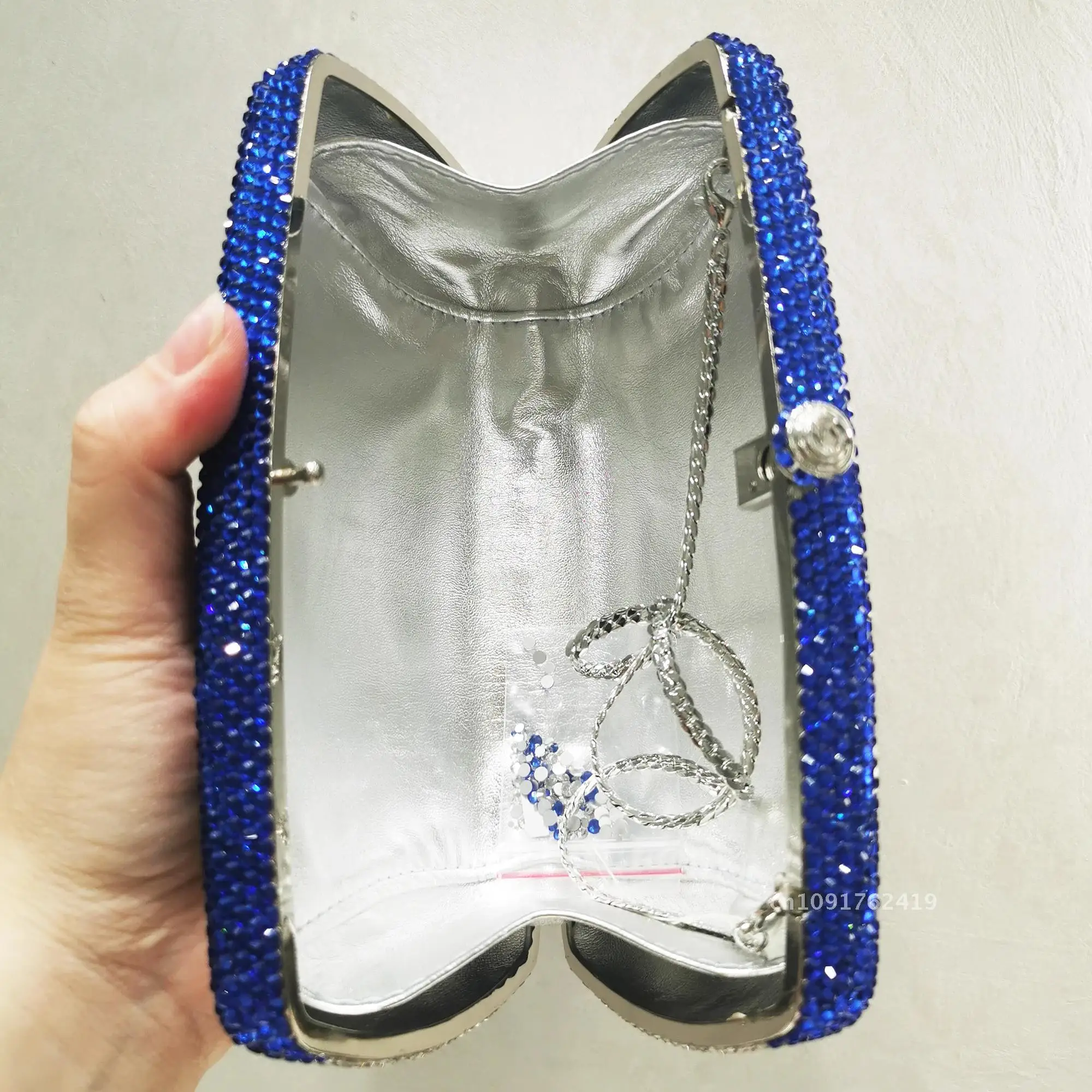 XIYUAN индивидуальные роскошные кристаллы с дизайном флага Израиля вечерняя сумка