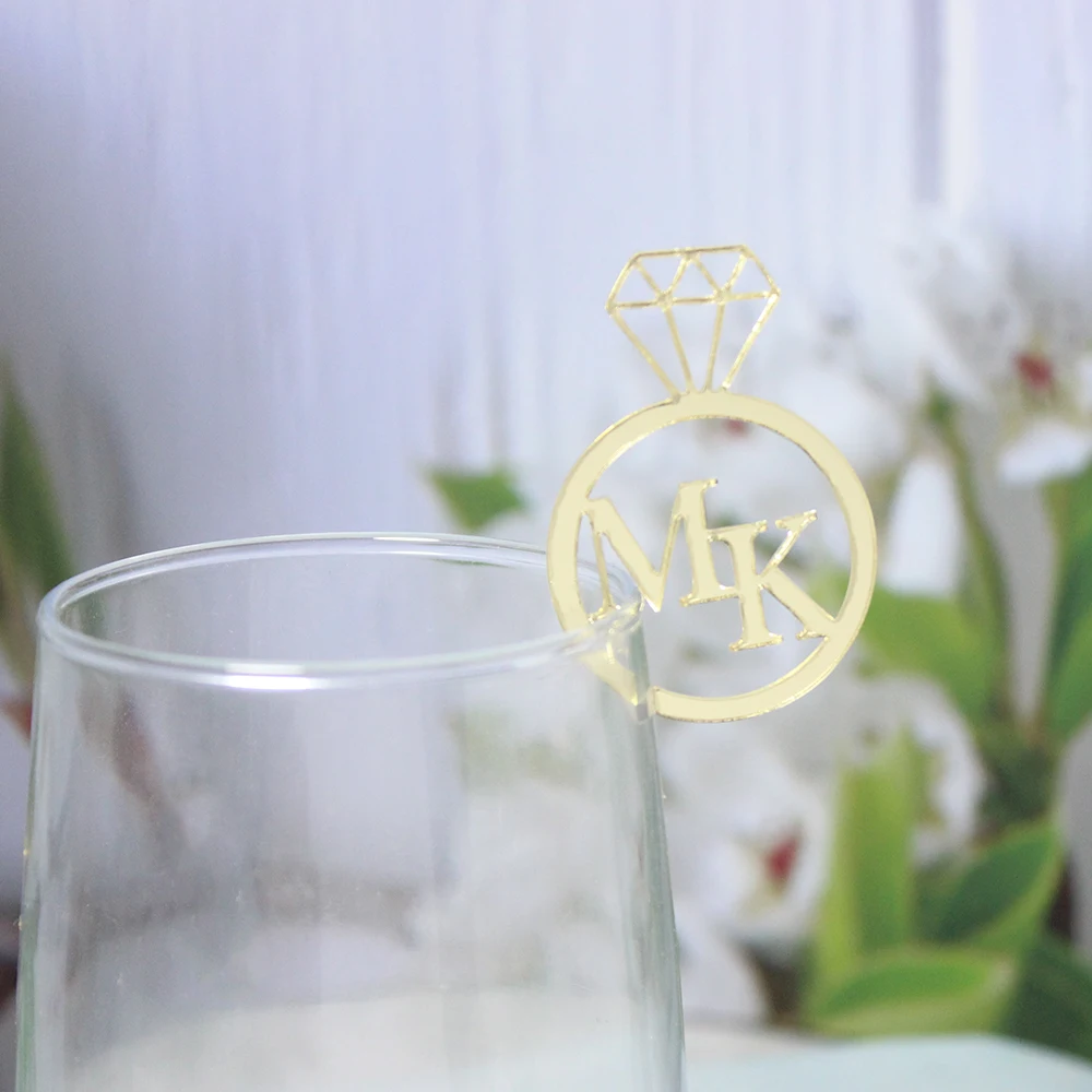 30/50/100 шт. персонализированные бриллиантовые подвески для напитков коктейлей