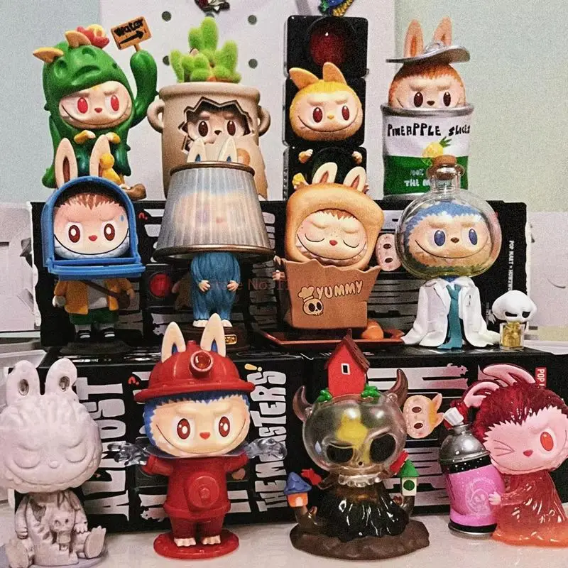 Labubu The Monsters Almost Hidden Series ПВХ Фигурка Kawaii Загадочная слепая коробка Коробка-сюрприз