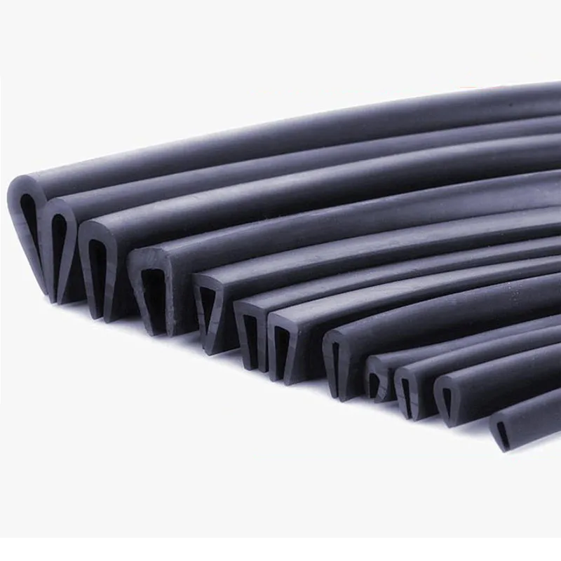 

1/2/3/4/5Meters Black U-Shaped Rubber Strip Table Edging Chair Sheet Anti-Collision For Glass Metal Wood Panel Board Guard