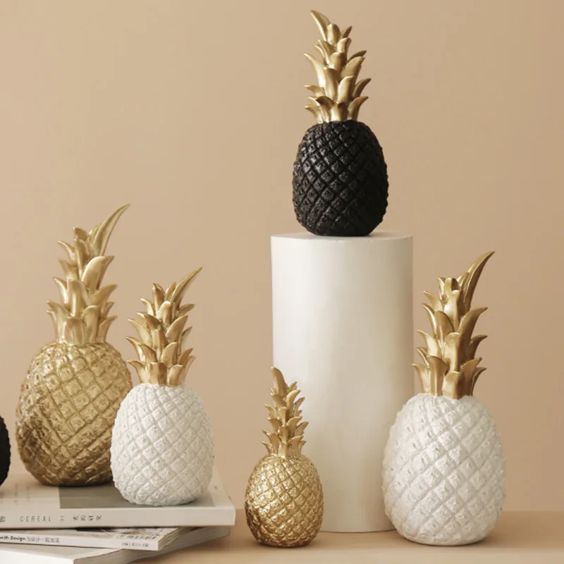 

Nordic Pineapple Decoration Crafts Ornament Creative Fruit Shape Pineapple Desktop Decorative Golden Wedding Gift Home Decor Hot