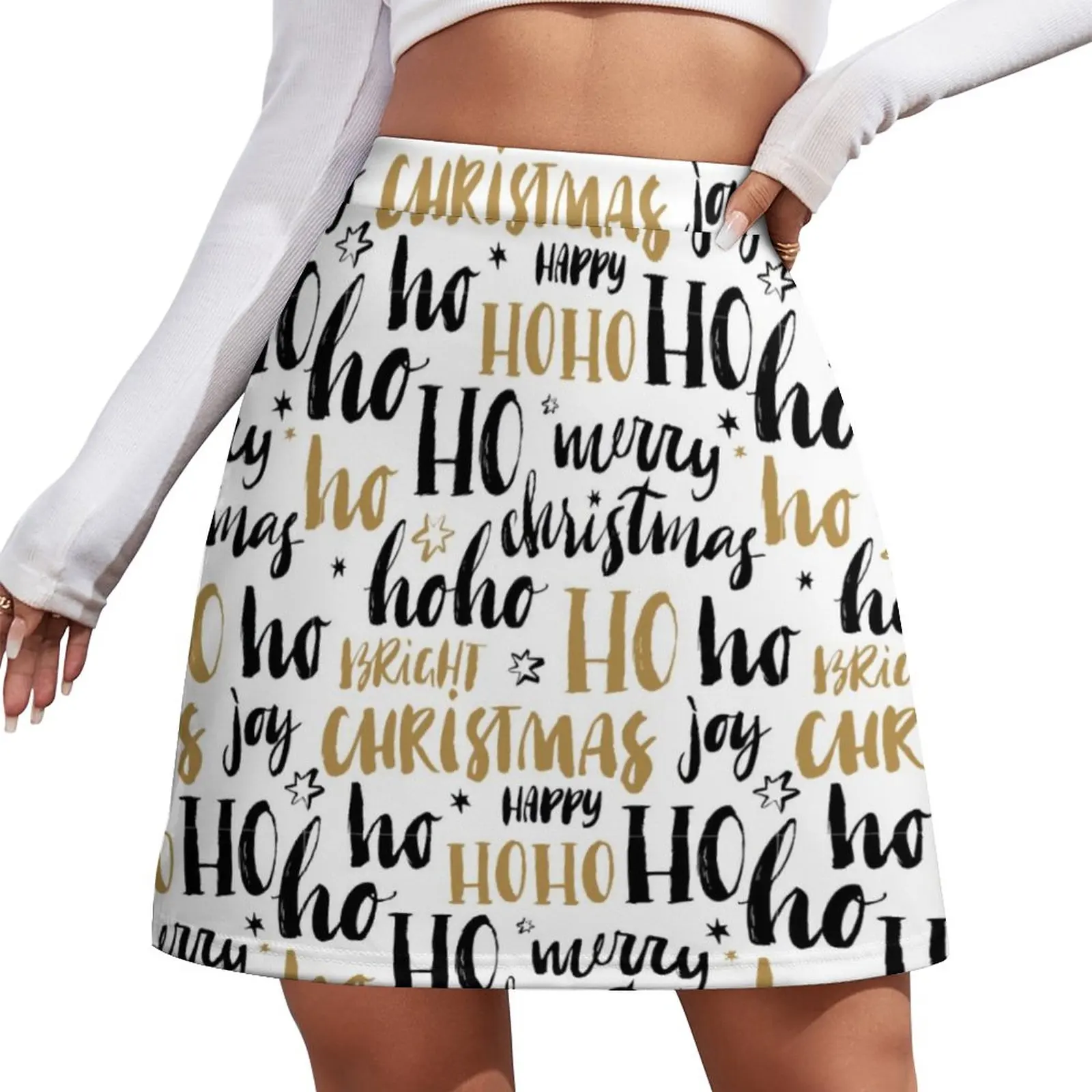 

Word Art Aestheti Skirt Women Christmas Letter Print Kawaii Mini Skirts Summer Streetwear Graphic Oversized Casual A-line Skirt