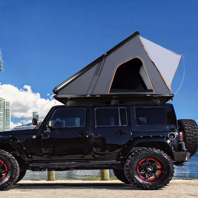 

I 3-4 person 4x4 Wrangler Aluminum triangle hard shell roof top tent rooftop tents hard shell for sale