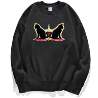 two kawaii love cat hoodie sweatshirts sweatshirt jumper hoody hoodies streetwear pullovers winter autumn pullover crewneck tops