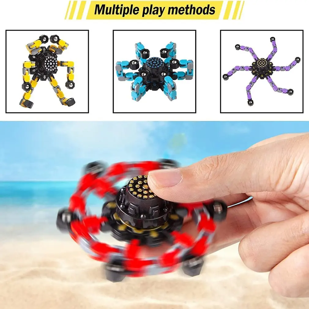 

2022 Deformed Fidget Spinner Chain Toys For Children Antistress Hand Spinner Vent Toys Adult Stress Relief Sensory Gyro Gift