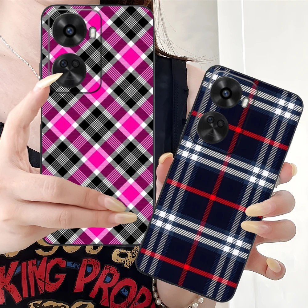 Чехол для мобильного телефона с решетчатой текстурой сетки Huawei Nova 12 11 10 9 8 7 Pro SE 5G