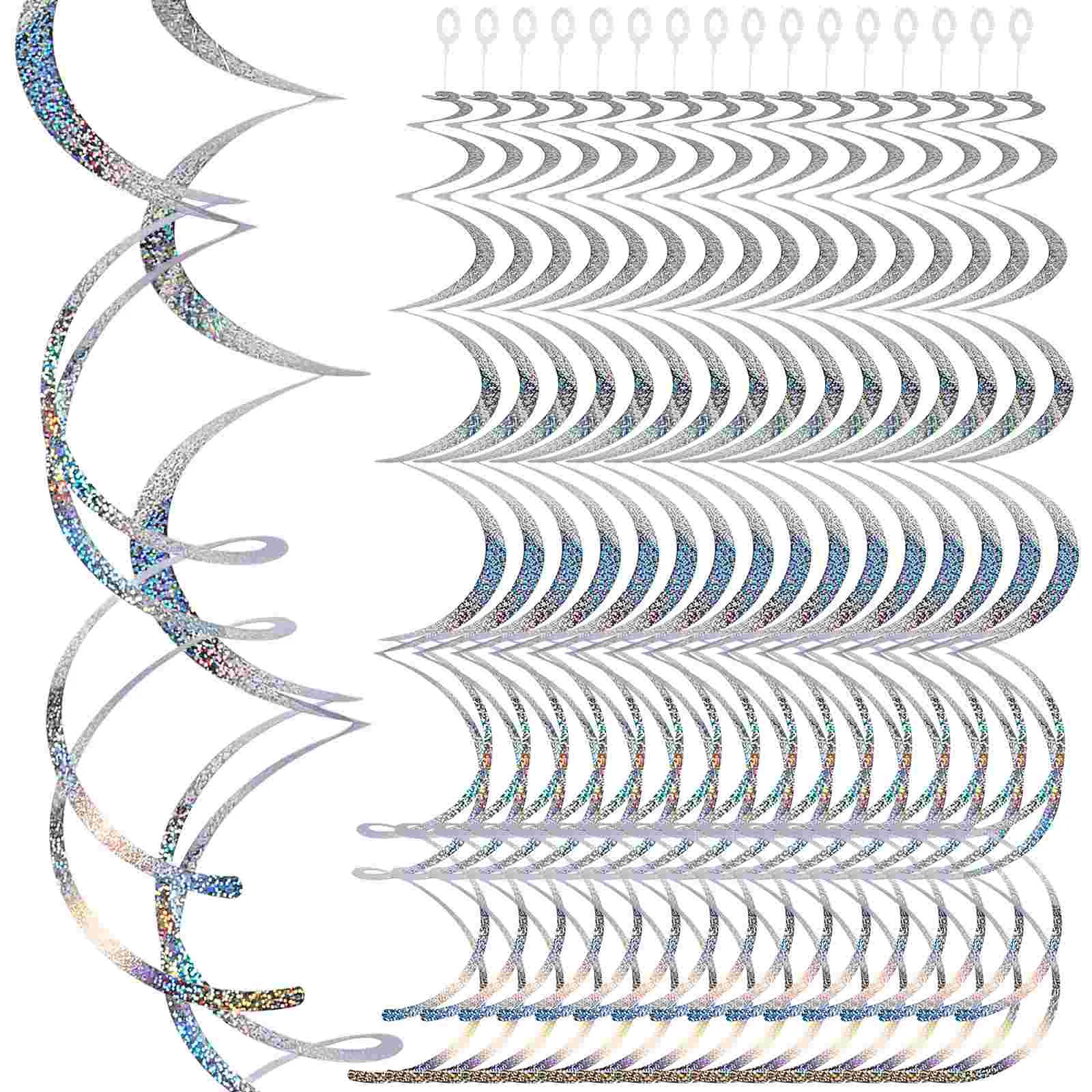 

30 Pcs Party Decoration Ceiling Decorations Silver Streamers Wreath Holiday Graduation Colorful Spiral Pvc Hanging Baby Locket