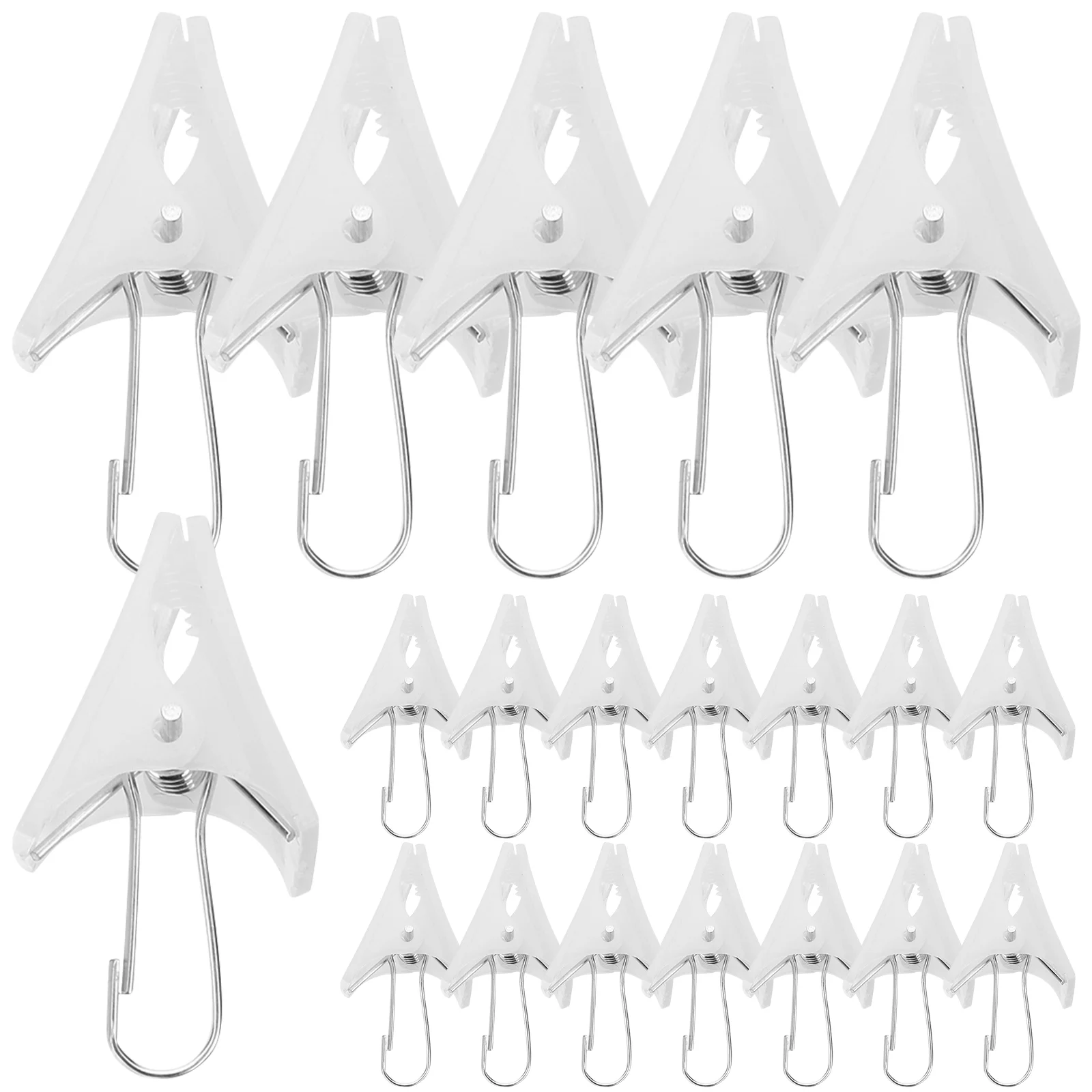 

20 Pcs Plastic Curtain Clip Hook Display Hanging Drapery Clips Photo Hooks Hangers