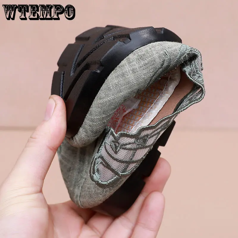 WTEMPO Women's Floral Hollow Out Shoes Embroidery Retro Casual Feetwear Classic Flats Vulcanize Shoes Wholesale Dropshipping