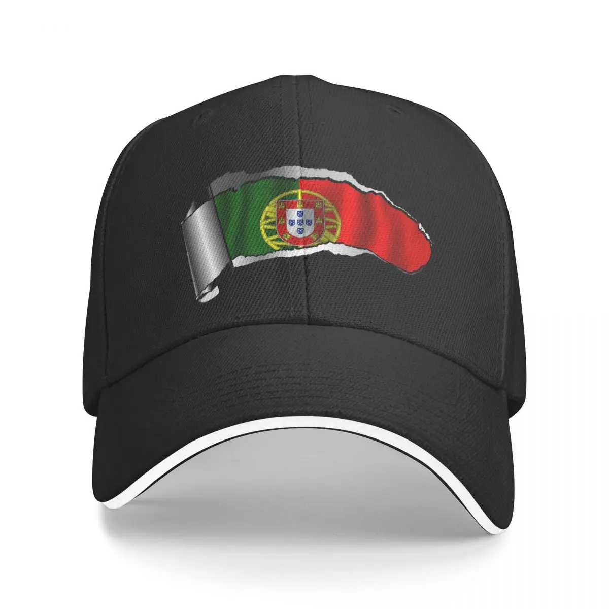 

Fashion Ripped Open Gash Torn Portugal 3D Flag Summer Sun Baseball Cap Breathable Adjustable Male Outdoor Hat