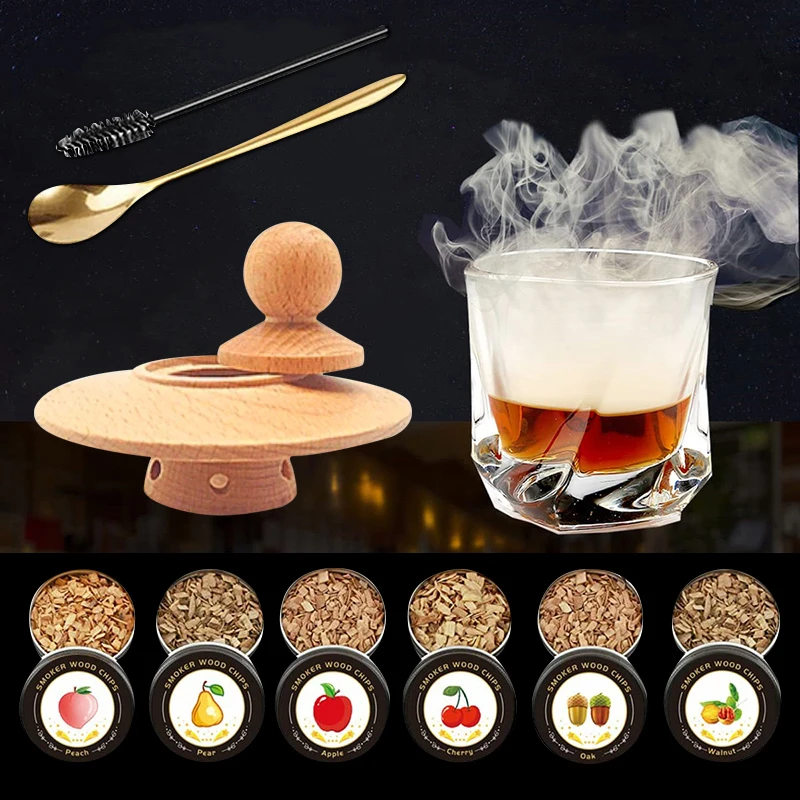 

Bar Smoker And Flavored Smoker Cocktail Smoked Drinks Martinis Cover Kitchen Wood Tool Whiskey Accessories For Accessories Kit