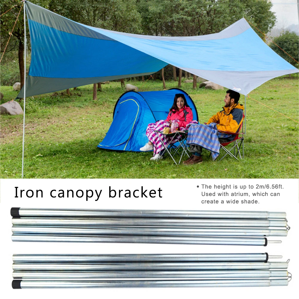 

2PCS Outdoor Tent Poles Canopy Bracket Canopy Support Rod For Camping Natrue Hik E Tent Iron Canopy Bracket Accessories