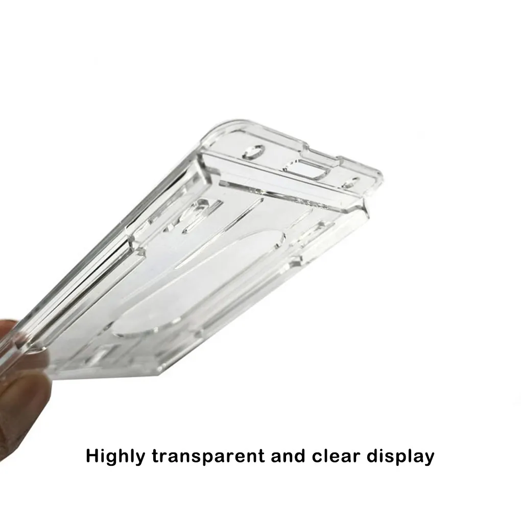 

10Pcs PS Transparent Badge Holder Anti-lost Name Card Sleeve Accessories