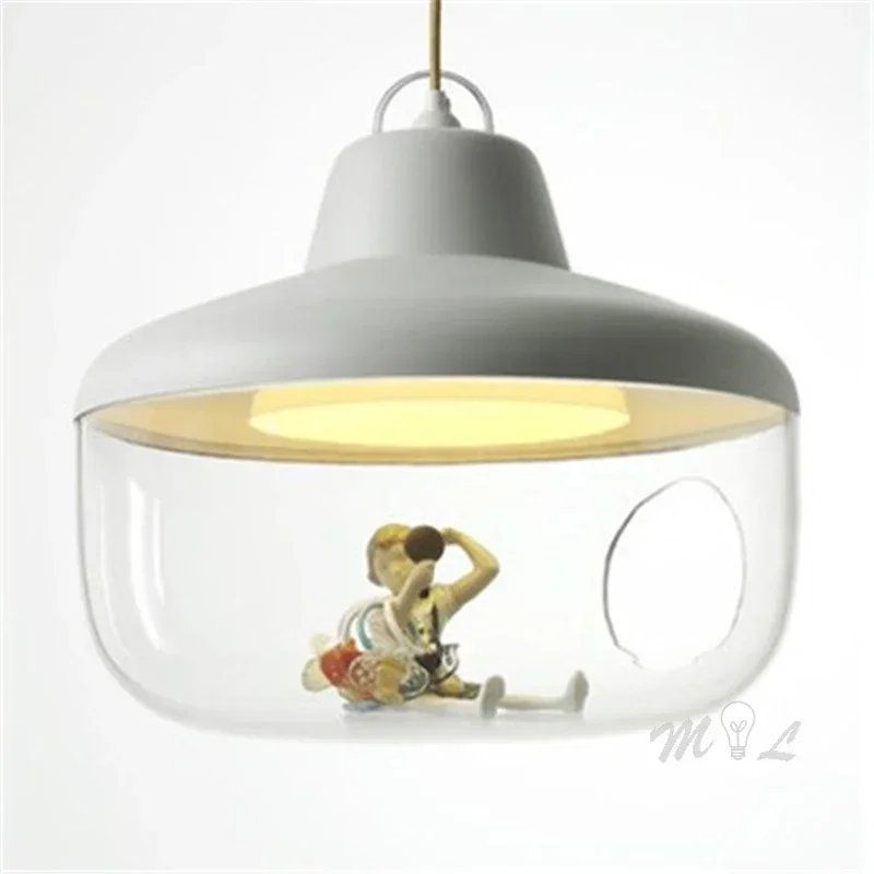 Современные светодиодные подвесные светильники со стеклянным домом милый