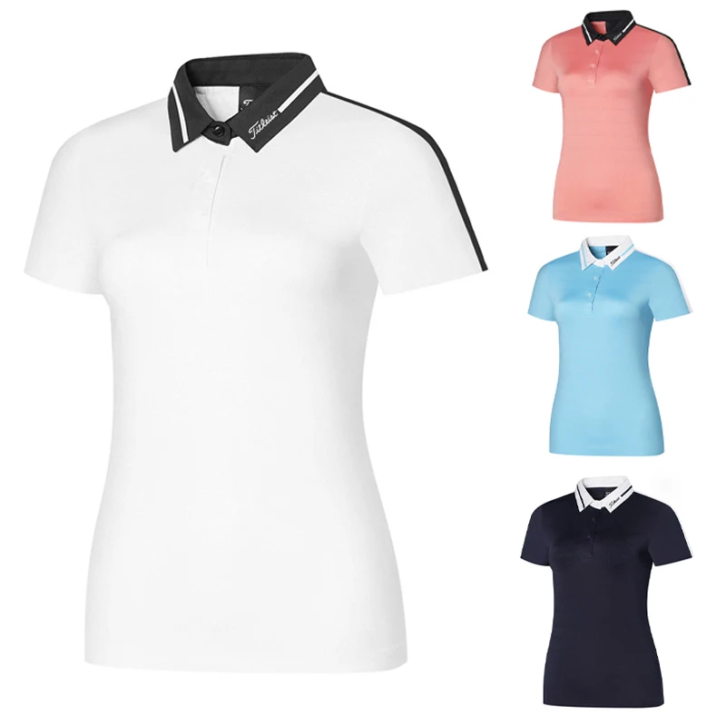 

New women's golf short sleeve T-shirt slim, quick-drying and slimming leisure golf jacket