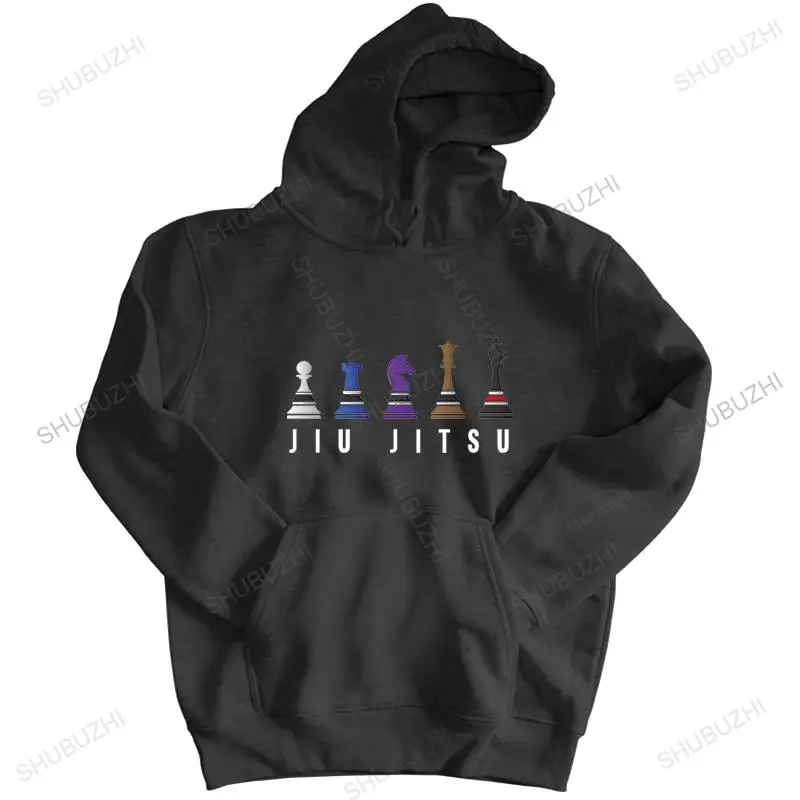 

New Men hoodies Jiu Jitsu BJJ Chess with Text Light - Men's Organic hoody Custom Printed 100% Cotton zipper women sweatshirt top