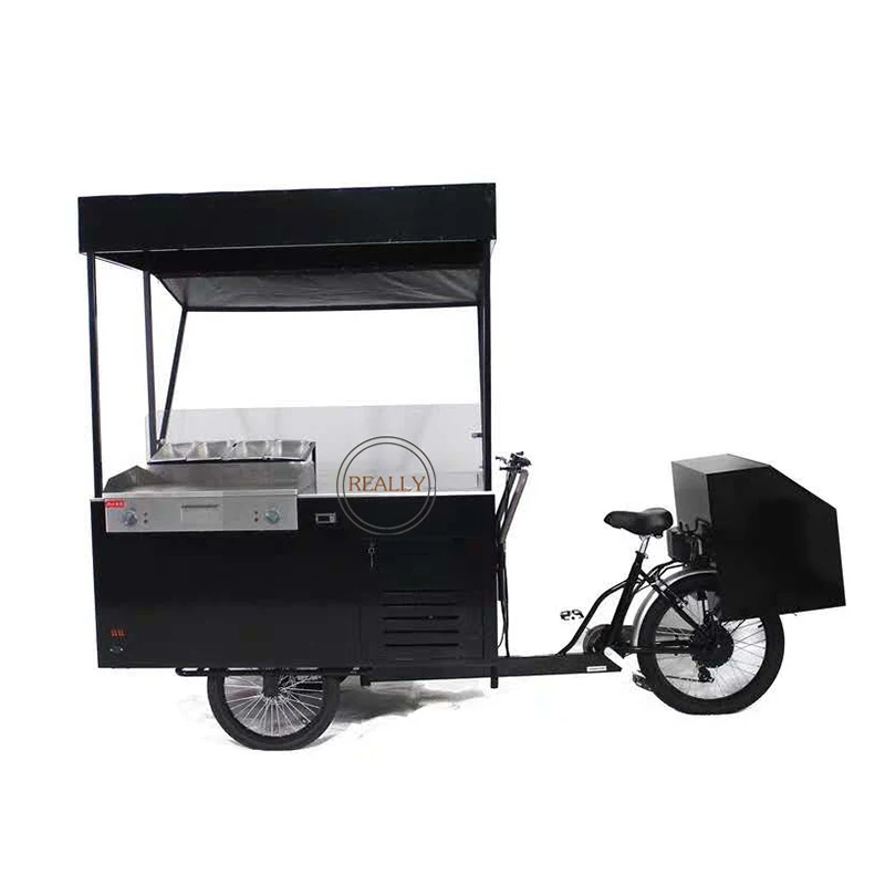 

Mobile Hot Dog Retail Bike Adult Snack Vending Cart Electric Freezer Tricycle for Sale