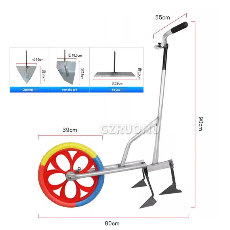 Ручной тяговый плуг Микро культиватор Плуг Открытие и пробьба Интегрированная
