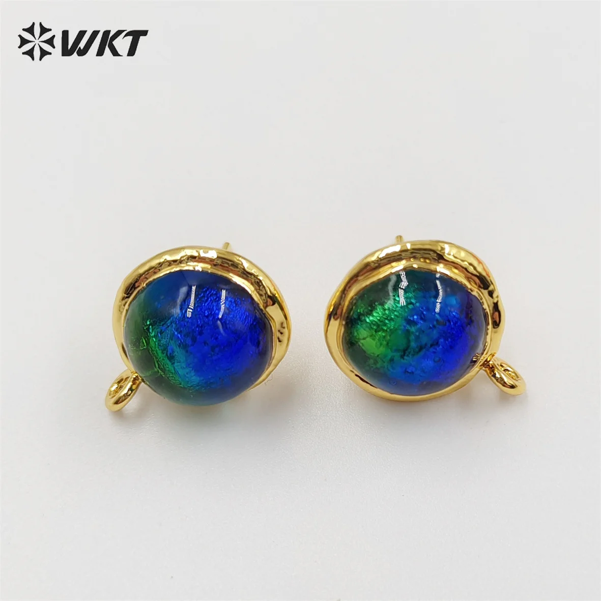 WT-JFE78 WKT 2022 new sale accessory coloured glaze High quality fashion jewelry accessories Retro earrings INS