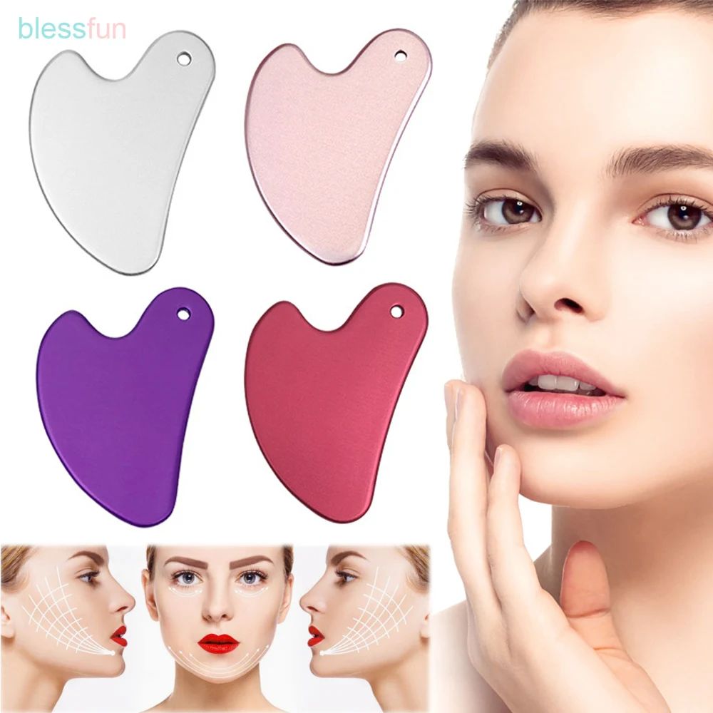 

6 Color Metal Guasha Board Scraper Chinese Gua Sha Tools Massage Body Neck Face Beauty Spa Acupuncture Scraping Therapy