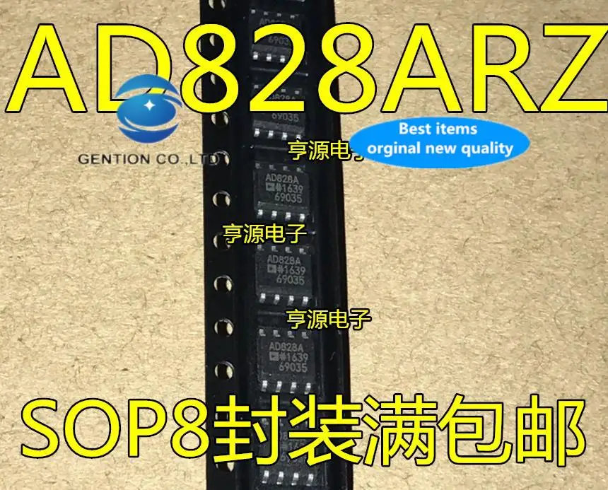 10 шт., 100% оригинальная новая фотовспышка AD828 AD828A AD828ARZ SOP8 SMD стандартная двойная микросхема op amp