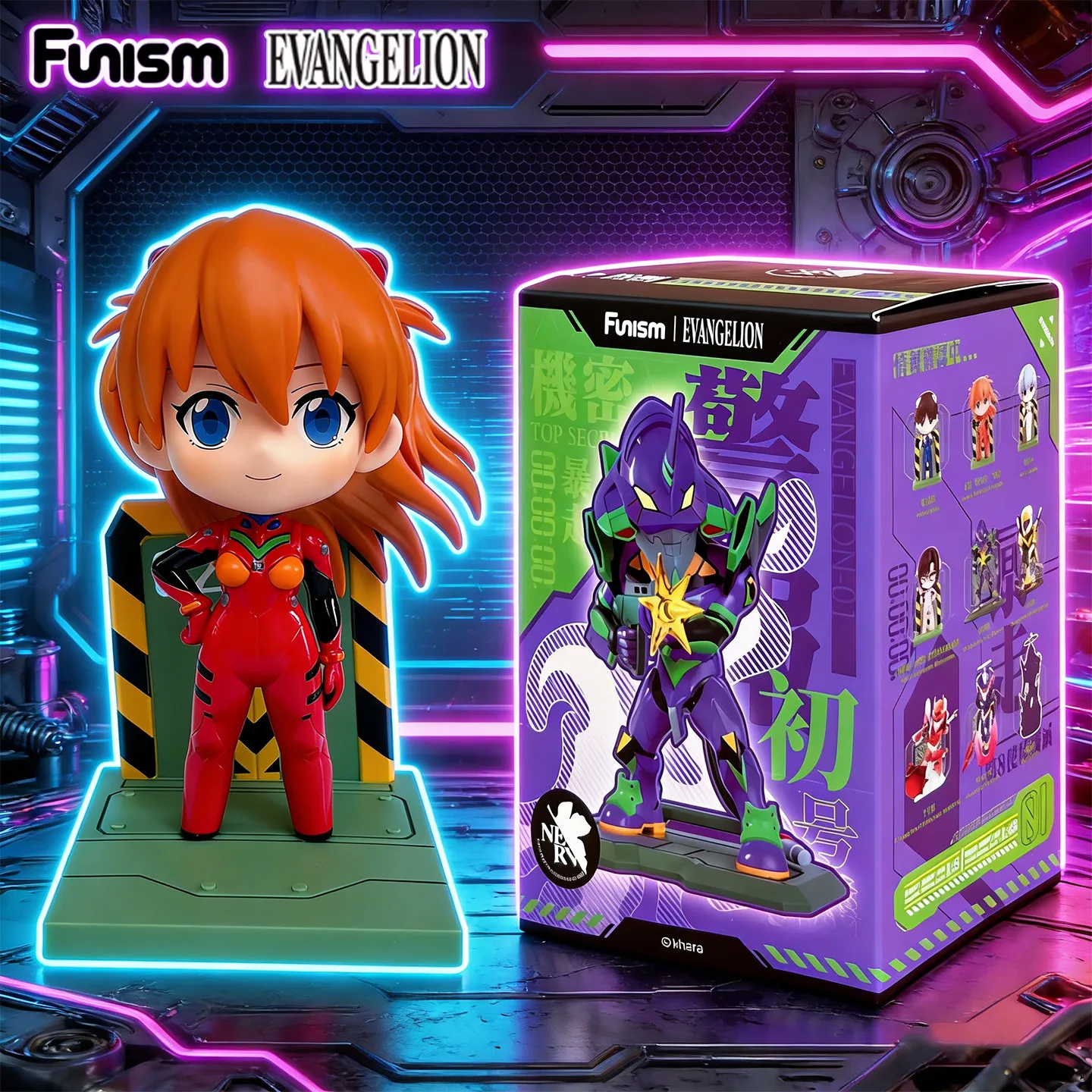 Фото 2026 Оригинальные фигурки Funism Neon Genesis Evangelion Eva Repair Plan Series в слепых коробках, настольное украшение, игрушка, подарок на день рождения для мальчика №3