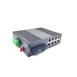 2 gigabit optical ports + 8 1000M electrical ports switch industrial din Optical gigabit media converter