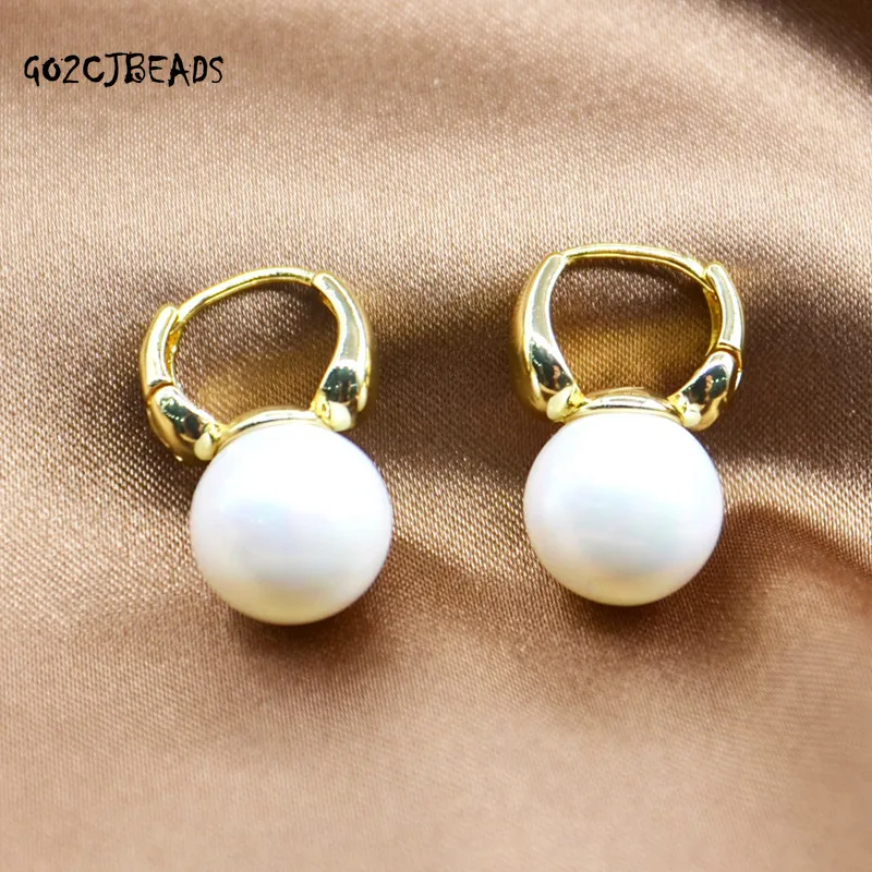 

V New Oversized Pearl Earrings For Women Korean Delicate Pearl Drop Earrings For Girl Party Birthday Wedding Gift
