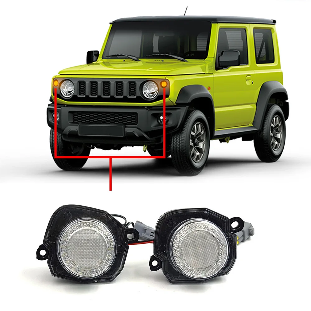 

LED Foglight Fog lights Headlight Turn Signal Bulbs for SUZUKI JIMNY JB64/74 Turn Signal Modified Angel Eye Fog Lamp Car Light