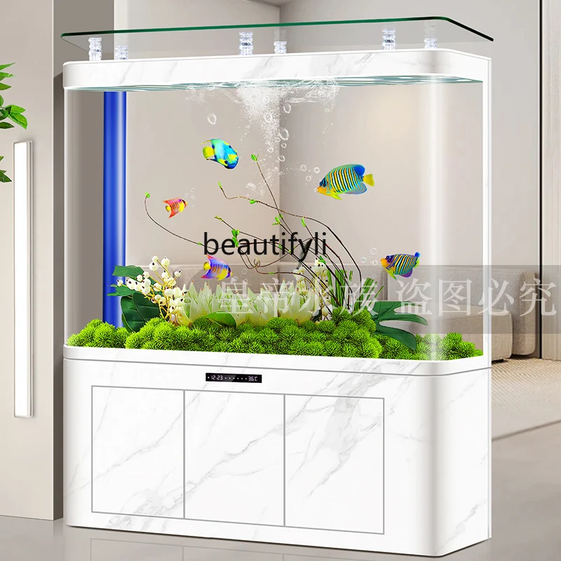 

Hot Bending Bottom Filter Fish Tank Ecological Large Fish Globe Floor Living Room Home Free Change Aquarium