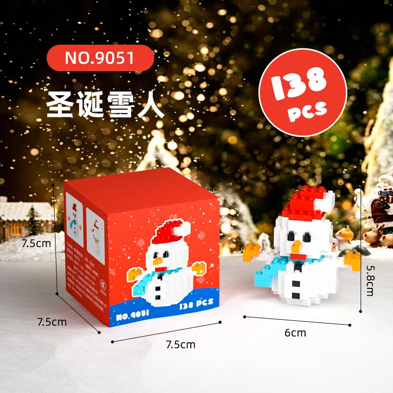 Рождественские подарки Мини-детские игрушки Строительные блоки Микроблоки DIY